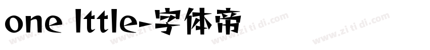 one lttle字体转换